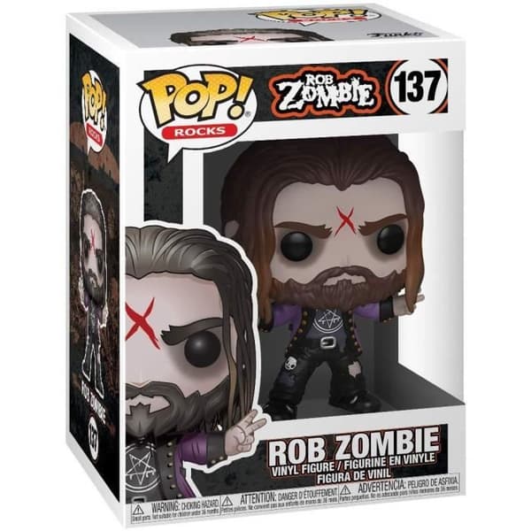 Figurine POP! Rocks - FUNKO - Rob Zombie - 9 cm - Svart - Vuxen