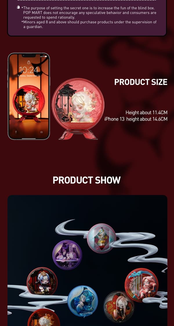 POP MART SKULLPANDA Mirage-sarjan figuurit Mystery Box 1 kpl/9 kpl POP MART sokealaatikko Toimintafiguuri söpö lelu