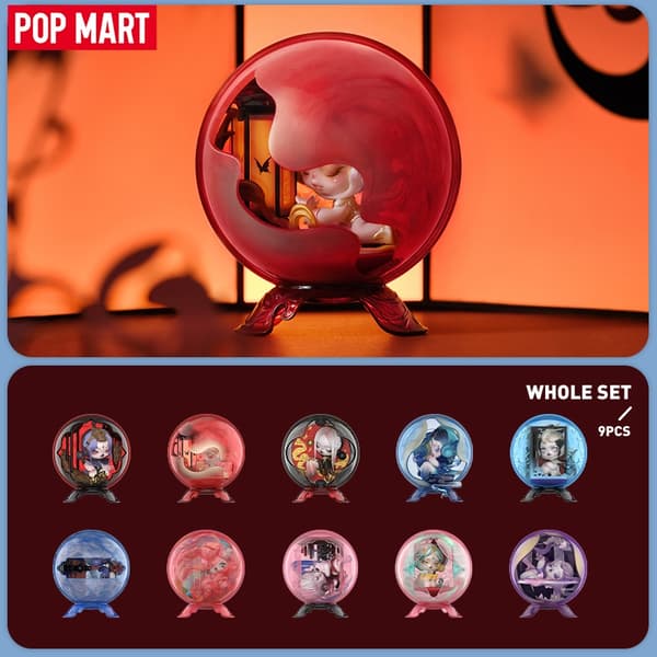 POP MART SKULLPANDA Mirage-sarjan figuurit Mystery Box 1 kpl/9 kpl POP MART sokealaatikko Toimintafiguuri söpö lelu