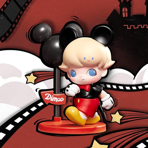 POP MART DIMOO WORLD × DISNEY Series Figuurit Blind Box 1PC/12PCS Mystery Box