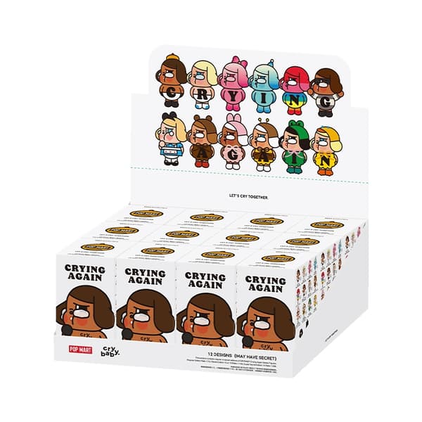POP MART CRYBABY Crying Again -sarjan hahmot Mystery Box 1 kpl/12 kpl POPMART Blind Box -figuuri