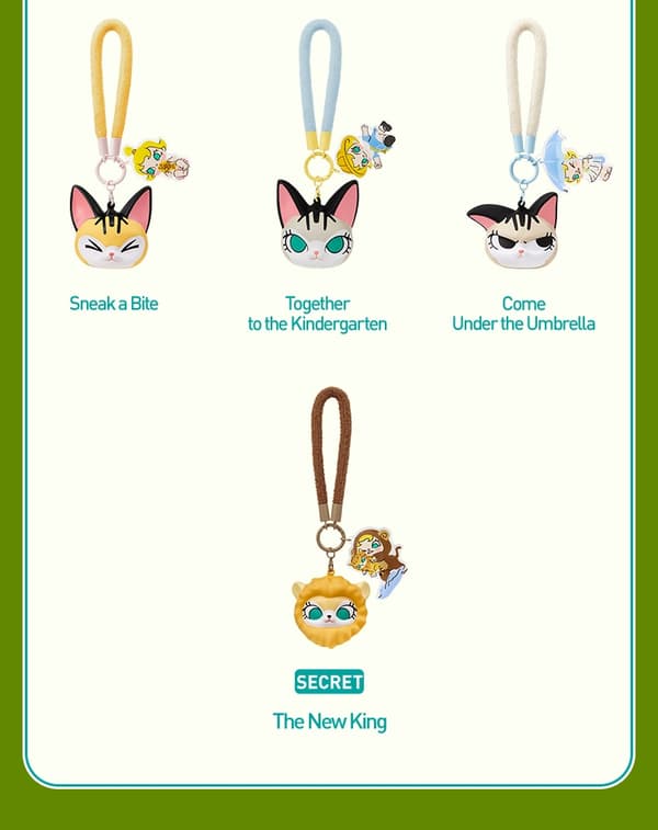 POP MART THE MONSTERS Baby Molly & Baby Tabby -sarjan nipistysriipusverholaatikko 1 kpl/6 kpl