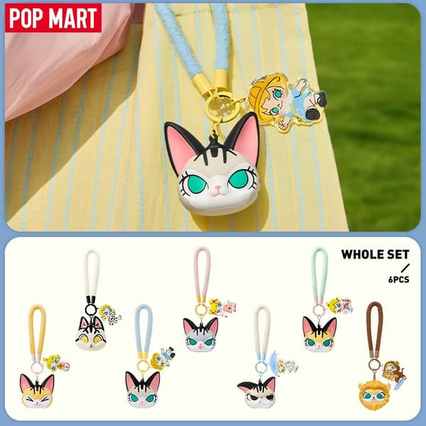 POP MART THE MONSTERS Baby Molly & Baby Tabby -sarjan nipistysriipusverholaatikko 1 kpl/6 kpl