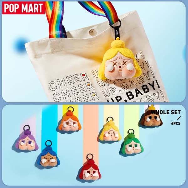 POP MART CRYBABY piristää, BABY! SARJA - Pehmoriippuva mysteerilaatikko 1 kpl / 6 kpl POPMART Blind Box Rajoitettu 2 kpl / sarja tilausta kohti