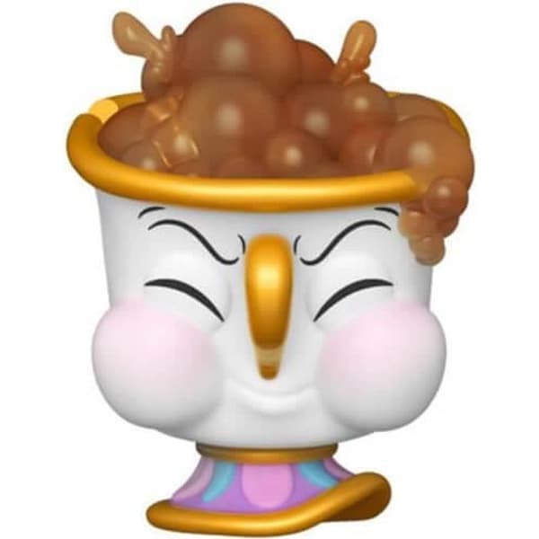 [Exklusivt] Disney Beauty &amp; the Beast Popfigur: Chip with Bubbles [794]- USED