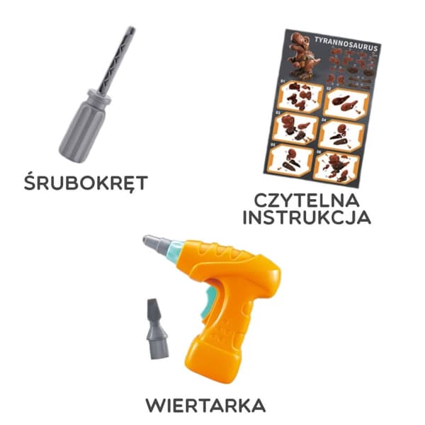 WOOPIE Påskruet dinosaur borsæt – 31 stykker chokolade