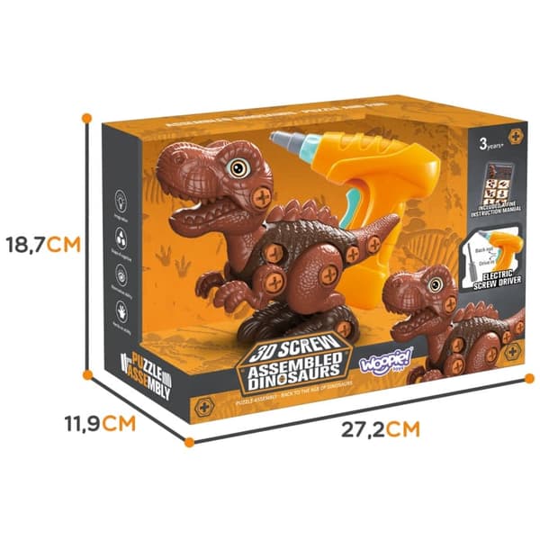 WOOPIE Påskruet dinosaur borsæt – 31 stykker chokolade