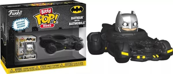 FUNKO: BITTY POP! RIDES 'BATMAN WITH BATMOBILE' DC COMICS FIGURE