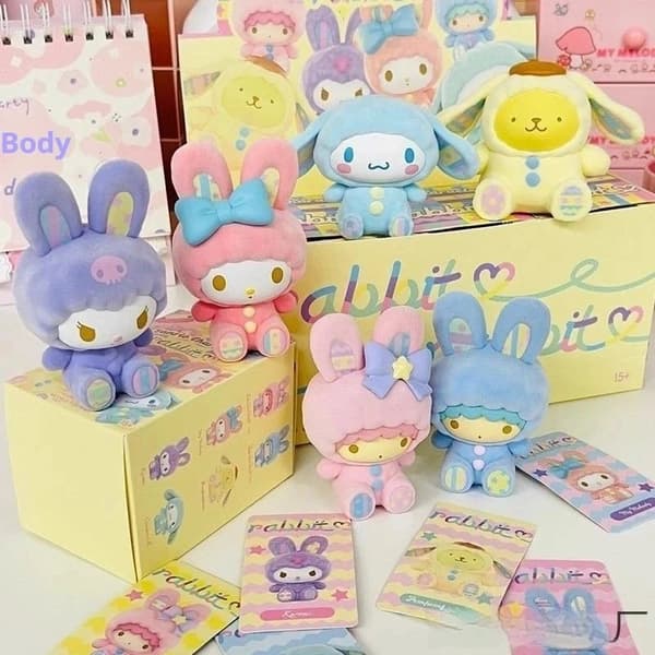 Miniso Fluffy Rabbit Series Sanrio Characters Blind Box Figure Toys | CDON