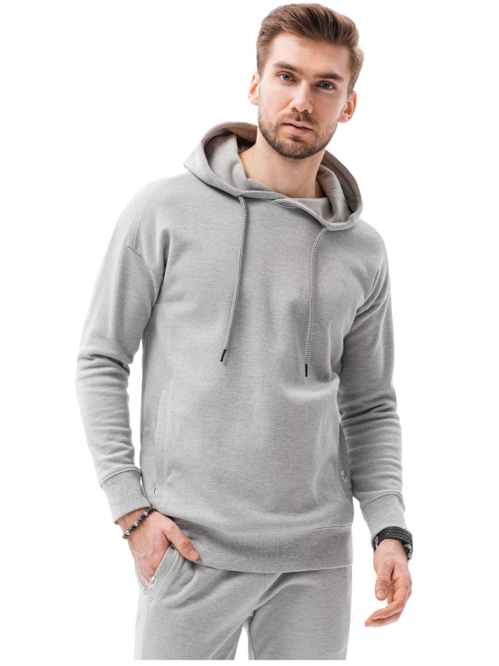 Ombre Miesten hupullinen pusero taskuilla 100% puuvillaa S-XXL