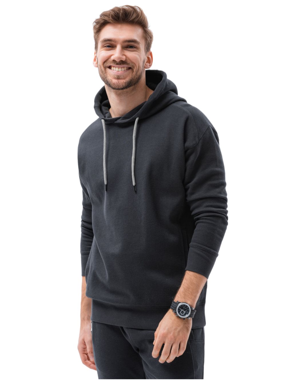 Ombre Miesten hupullinen pusero taskuilla 100% puuvillaa S-XXL
