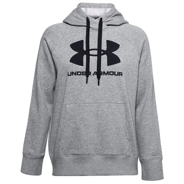 Under Armour Rival Fleece Logo Hoodie 1356318-035, Kvinna, Tröjor, Grå Grey XS