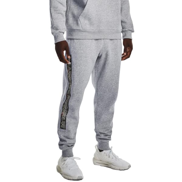 Under Armour Rival Fleece Graphic Joggers 1370351-011, Man, Byxor, Grå