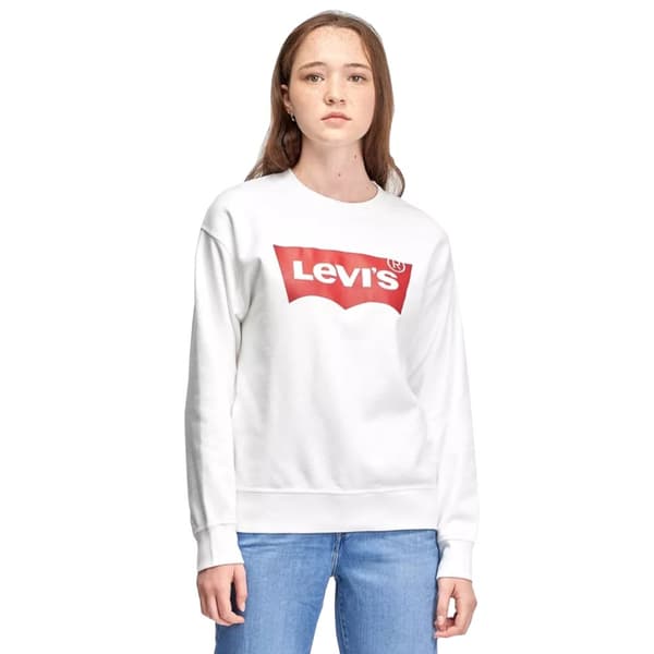 Levi's Graphic Standard Crew Hoodie 186860011, Kvinna, Tröjor, Vit