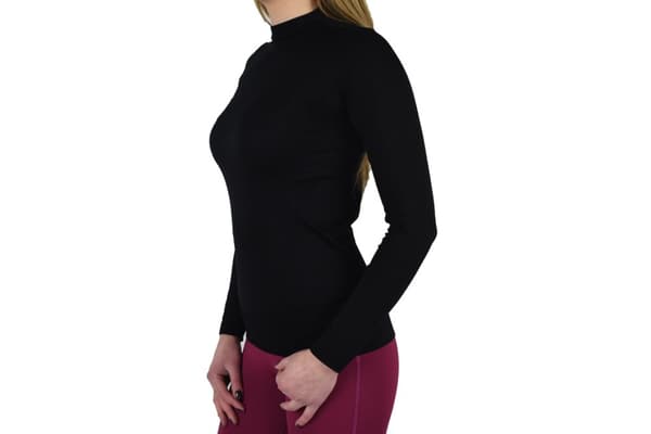 GymHero Longsleeve Seamless 766-BLACK, Kvinde, Langærmet, Sort