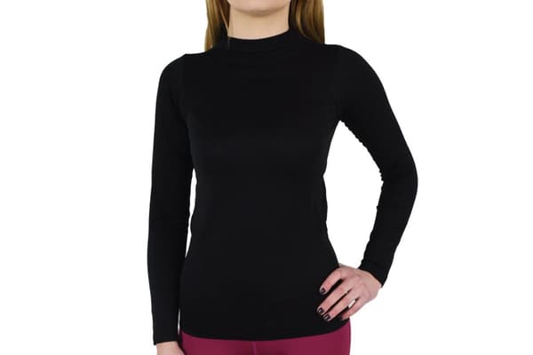 GymHero Longsleeve Seamless 766-BLACK, Kvinde, Langærmet, Sort