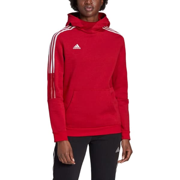 adidas Tiro 21 Sweat Hoodie GM7327, Kvinna, Tröjor, Röd Red XS