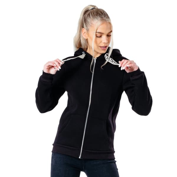 Justhype Drawstring Zip Hoodie HYPWOMHOOD001, Kvinna, Tröjor, Svart