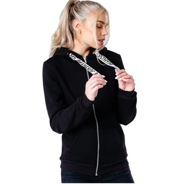 Justhype Drawstring Zip Hoodie HYPWOMHOOD001, Kvinna, Tröjor, Svart