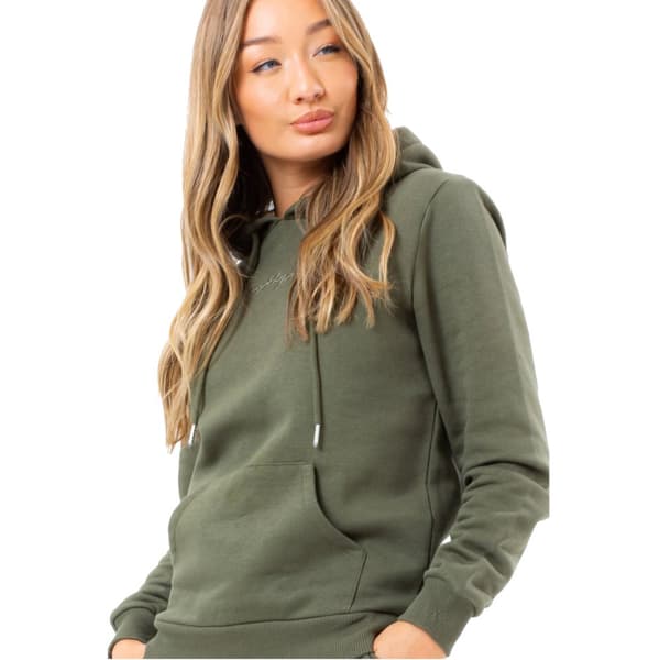 Justhype Scribble Logo Hoodie HYTONSCB010W, Kvinna, Tröjor, Grön