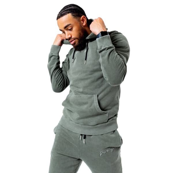 Justhype Acid Wash Hoody TWLR-135, Man, Tröjor, Grön