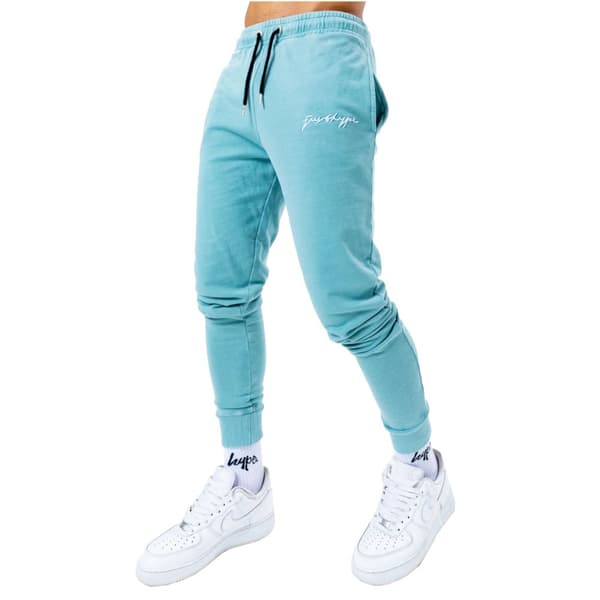 Justhype Acid Wash Joggers TWLR-138, Man, Byxor, Blå Blue L