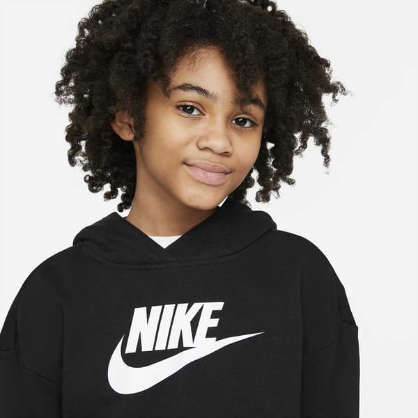 Nike Tröja Sportswear Club French Terry Cropped Svart 12-13 Years Flicka