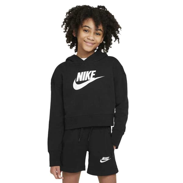 Nike Tröja Sportswear Club French Terry Cropped Svart 12-13 Years Flicka