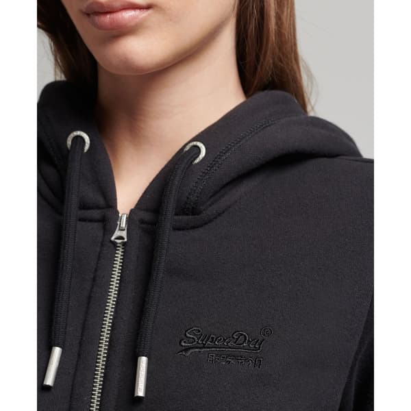 Superdry Full Vetoketjullinen Villapaita Vintage Logo Emb Musta M Nainen