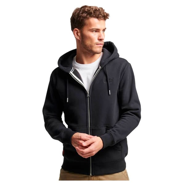Superdry Full Vetoketjullinen Villapaita Essential Logo Musta L Mies