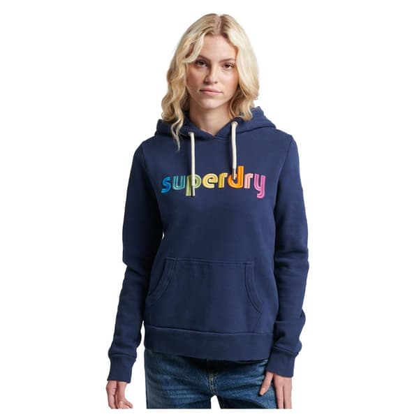 Superdry Hættetrøje Vintage Cl Rainbow Blå XS Kvinde