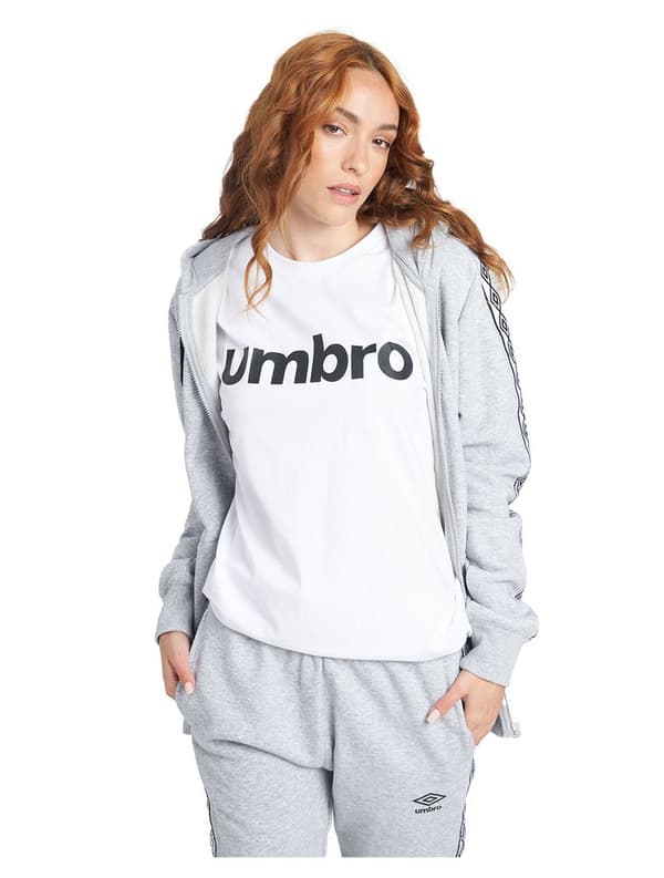 Umbro Fuld Lynlå Sweatshirt Taped Zip Hvid M Mand
