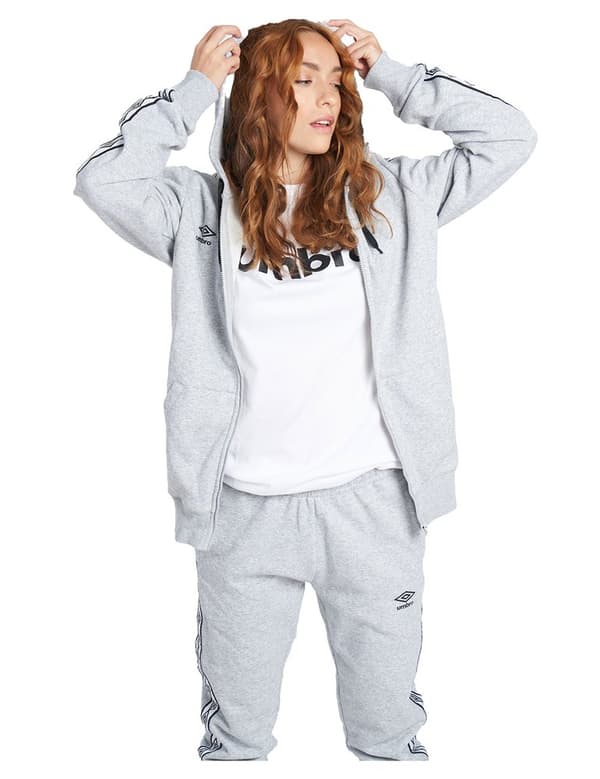Umbro Fuld Lynlå Sweatshirt Taped Zip Hvid M Mand