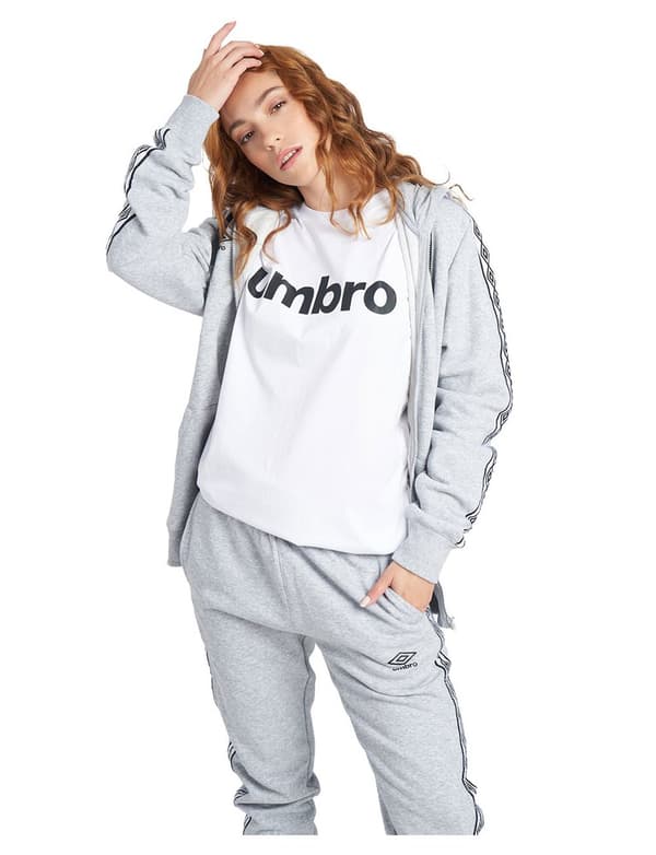 Umbro Fuld Lynlå Sweatshirt Taped Zip Hvid M Mand