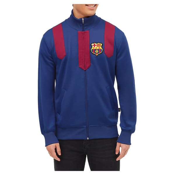 BarÇa Tröja Med Halv Dragkedja Vintage Blå XL Man