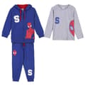 Miniatyrbillede 1 af 5: Cerda Group Træningsdragt Cotton Brushed Spiderman 3 Stykker Blå 24 Months