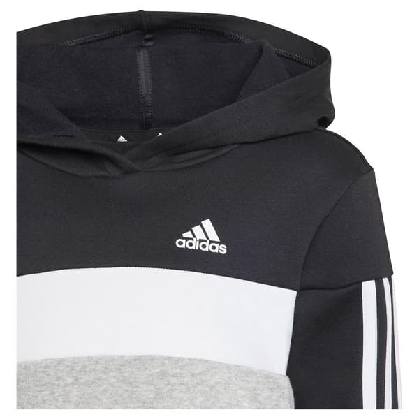 Adidas Stripes Colorblock Fleece Træningsdragt Tiberio 3 Grå 6-7 Years