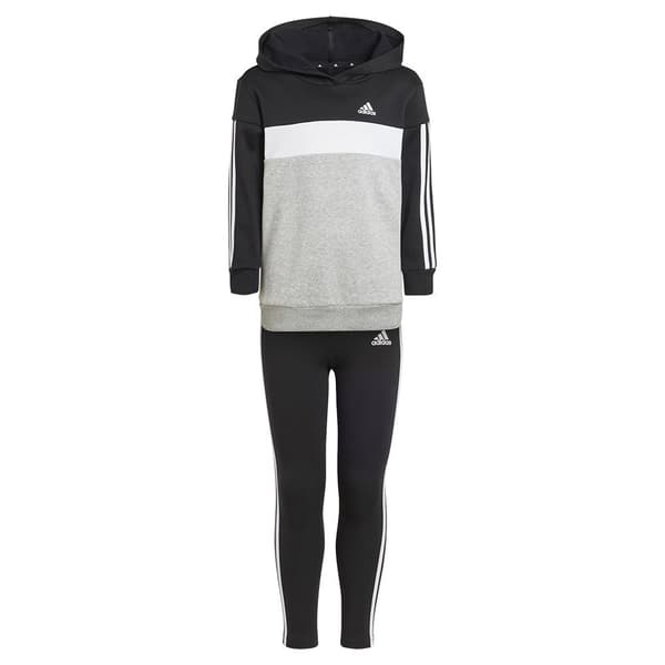 Adidas Stripes Colorblock Fleece Träningsoverall Tiberio 3 Grå 6-7 Years