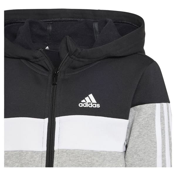 Adidas Stripes Colorblock Fleece Træningsdragt Tiberio 3 Grå 3-4 Years