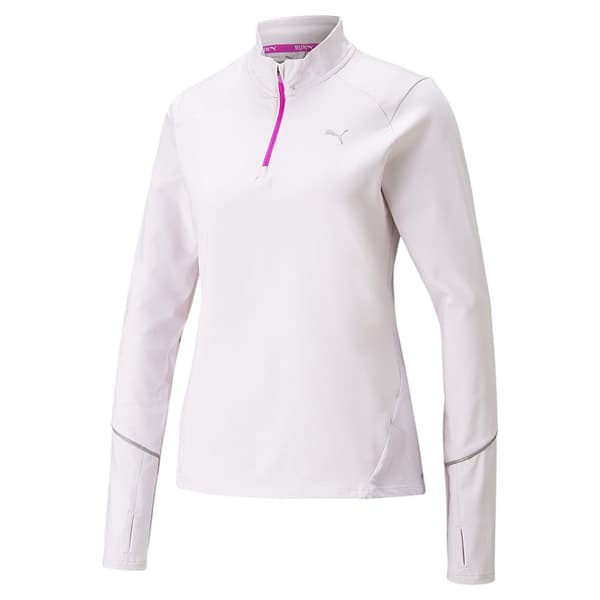 Puma Tröja Med Halv Dragkedja 5k Knit Vit S Kvinna