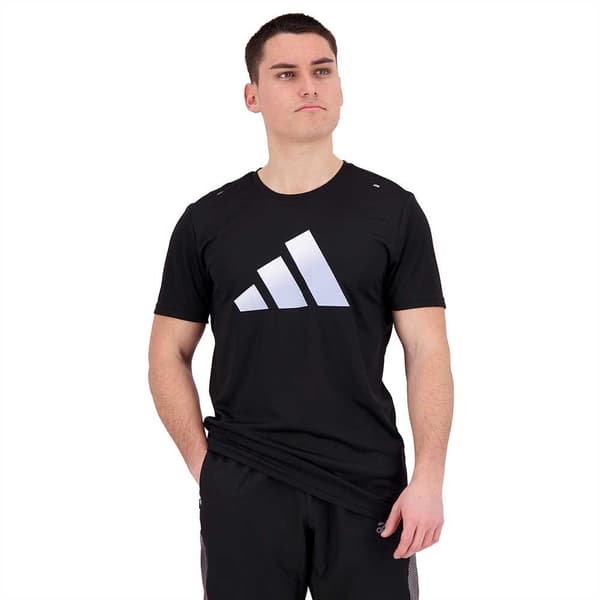 Adidas Lyhythihainen T-paita Run Icons 3 Bar Musta S Mies