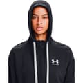 Miniatyrbillede 5 af 6: Under Armour Hættetrøje Med Fuld Lynlås Rival Fleece Sort XS Mand