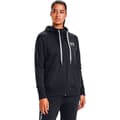 Miniatyrbillede 1 af 6: Under Armour Hættetrøje Med Fuld Lynlås Rival Fleece Sort XS Mand