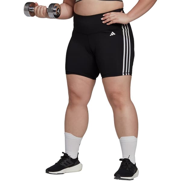 Adidas Korte Leggings Essentials 3 Stripes High-waisted Big Sort 2X Kvinde