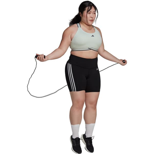 Adidas Korte Leggings Essentials 3 Stripes High-waisted Big Sort 2X Kvinde
