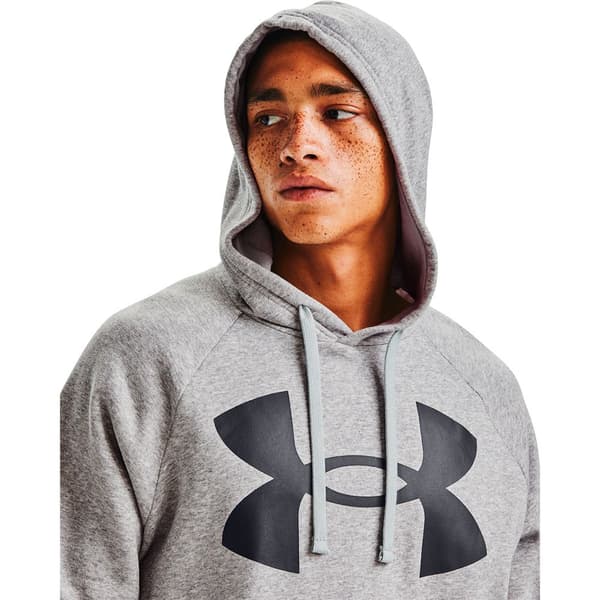 Under Armour Hoodie Med Stor Logotyp Rival Grå S Man