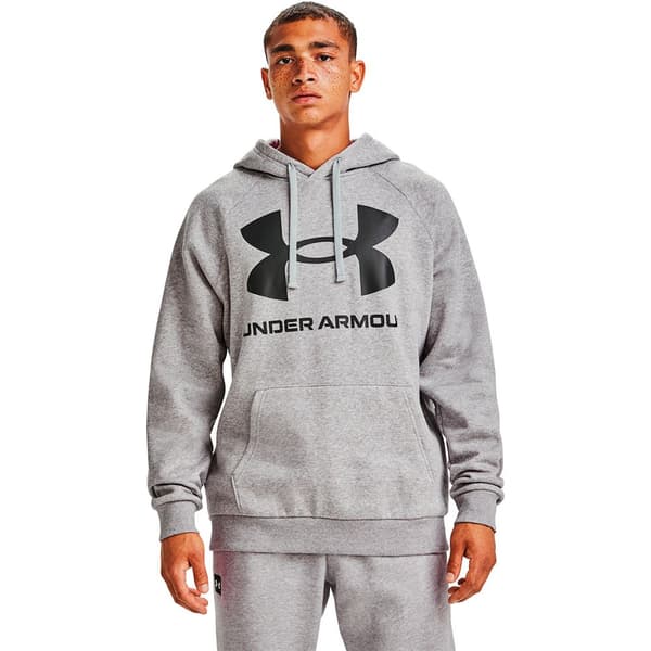 Under Armour Hoodie Med Stor Logotyp Rival Grå S Man