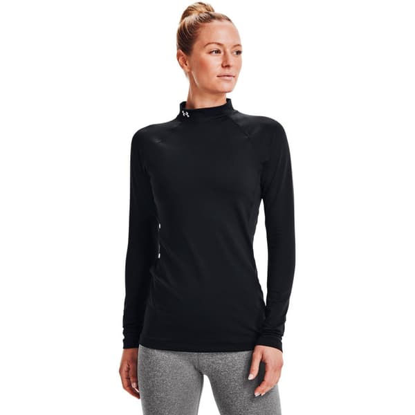 Under Armour Langærmet T-shirt Coldgear Authentics Mockneck Sort L Kvinde