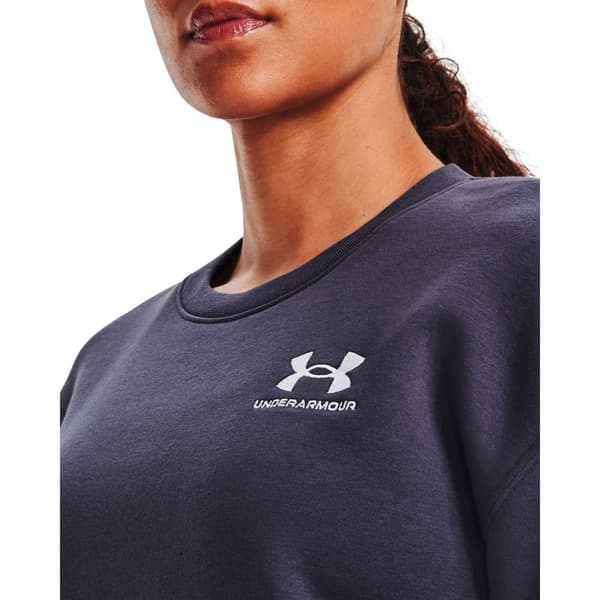 Under Armour Tröja Essential Fleece Crew Lila S Kvinna