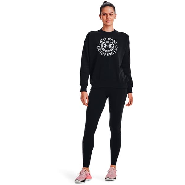 Under Armour Tröja Rival Fleece Crest Grp Crew Svart S Kvinna